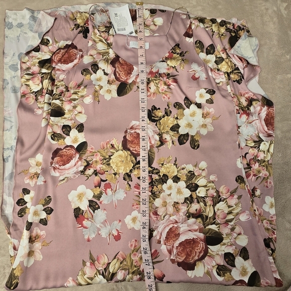 La Selva Women's Silk Floral  Maxi Dress  Slit Sides Strapy Sleeve Lightweight S - Picture 14 of 14